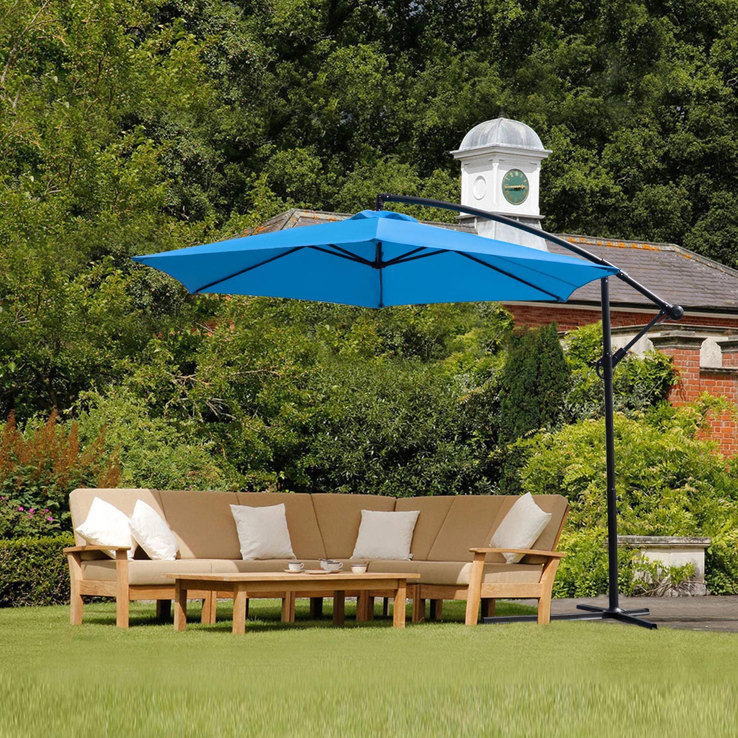 home and garden patio umbrella ribs come out of umbrella Round providing long California Umbrella 7.5' Round Crank